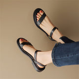 Purpdrank - New Summer Sandals Women Shoes Open Toe Chunky Heels Sandals for Women Handmade Versatile Low Heel Sandals Shoes Zapatos Mujer