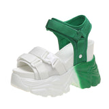 Purpdrank - High Heels Sandals Women Shoes New Summer Wedges Height Increasing 11cm Ladies Sandal Platform Chunky Shoes Sandalias Mujer