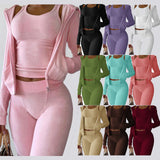 Purpdrank - Cropped Jacket Tracksuit Two Piece Set Elegant 2 Pieces Sets Women Luxury Outfit Sweatsuit Velour Zip Up Hoodie Jackets