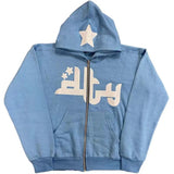 Purpdrank - Letter Print Zip Hoodie Men and Women Retro Y2k Street Hip Hop Casual Simple Hoodie Long Sleeve Oversized Top streetwear