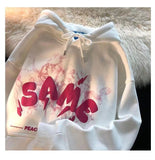 Purpdrank - New y2k retro letter fashion embroidery hoodie woman new sweatshirt women Vintage autumn winter loose Casual couple jacket ins