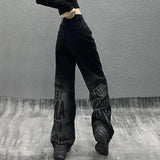 Purpdrank - Cool Women Loose Vintage Pants Girl Fashion Harajuku Baggy Jeans Casual Funny Clothing Ins Gothic Trousers Summer Straight Jeans