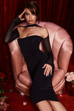 Purpdrank - New Mesh Transparent Women Dresses Double Layer Sexy Elegant Slim Bodycon Party Outfit Knee Length Pleated Evening Dress