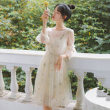 Purpdrank - Summer dress women y2k Stars Harajuku Ribbon Dress Flare Sleeve Elegant Party Midi Dress Velvet for women  lovely party gothic