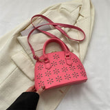 Purpdrank - Fashion Hollow Flower Top-handle Bags For Women Casual Small Handbags Female Crossbody Shoulder Bags