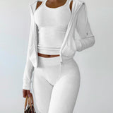 Purpdrank - Cropped Jacket Tracksuit Two Piece Set Elegant 2 Pieces Sets Women Luxury Outfit Sweatsuit Velour Zip Up Hoodie Jackets