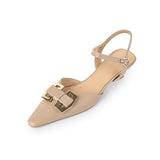 Purpdrank - Genuine Leather Thick Heels Sandals For Women Bow Summer Thick Heels Shoes Woman Daily Working Women Pumps Pink shoes