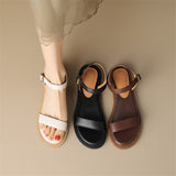 Purpdrank - New Summer Sandals Women Shoes Open Toe Chunky Heels Sandals for Women Handmade Versatile Low Heel Sandals Shoes Zapatos Mujer