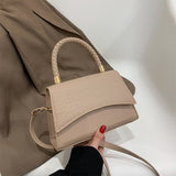 Purpdrank - Solid Pu Leather Shoulder Bag Fashion Designer Handbags Top Handle Bags For Women Casual Crossbody Bags