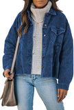 Purpdrank - Fashion Corduroy Jacket Women&#39;s Shirt Spring and Autumn New Korean Simple Single Breasted Long Sleeve Lapel Solid High Quality