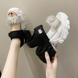 Purpdrank - High Heels Sandals Women Shoes New Summer Wedges Height Increasing 11cm Ladies Sandal Platform Chunky Shoes Sandalias Mujer