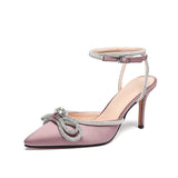 Purpdrank - Summer Sandals Women Pumps 8cm Crystal High Heel For Party Sexy High Heels For Wedding Sandles Sweet Girls Princess Shoes