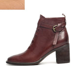 Purpdrank - Thick High Heels Side Zip  Buckle Ankle Boots