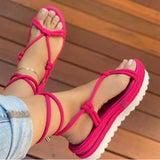 Purpdrank - Women Sandals Summer 2023 Beach Shoes For Women Flat Heels Sandals Platform Sandalias Mujer Elegant Woman Heeled Shoes Female
