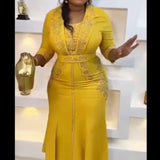 Purpdrank - Plus Size African Dresses for Women Dashiki Africa Clothes Ankara Outfits Gown Muslim Turkey Wedding Party Long Maxi Dress