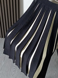 Purpdrank - Women Autumn Winter Skirt New Thick Knitting Color Temperament Tender Matching Big Hem Fashion Pleated Skirt