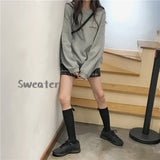 Purpdrank - Hoodies Women Fashion Harajuku Letter Simple Spring Thin All-match Femme Sweatshirt Korean Chic Streetwear Black Girls Pullovers