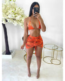 Purpdrank - 4 Piece Set Beach Suit Bikini Set Sexy Bandage Lace Up String  Swimwear Swimsuit Women