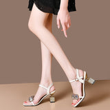 Purpdrank - Newest Crystal Chain Women Sandals Summer Party Wedding Sexy Fashion Peep Toe Crystal Strage Heels Shoes Ladies Banquet Pumps