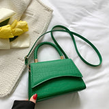 Purpdrank - Solid Pu Leather Shoulder Bag Fashion Designer Handbags Top Handle Bags For Women Casual Crossbody Bags