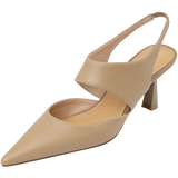 Purpdrank - 2023 Summer Women Shoes Genuine Leather Shoes Women Covered Toe Thin Heel Sandals Solid Slingback Women Shoes for Women Sandal
