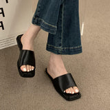 Purpdrank - 2023 Summer New Women Slipper Fashion Open Toe Ladies Casual Slip On Flip Flop Flats Heel Outdoor Beach Slides Shoes