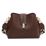Purpdrank - Vintage Simple Small PU Leather Bucket Crossbody Bag for Women 2023 Designer Fashion Lady Luxury Black Shoulder Handbag