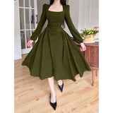 Purpdrank - Elegant party dresses for women 2023 women's spring Puff Sleeve prom Casual long dress Korean fashion women evening dress
