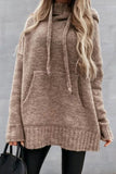 Purpdrank - Cowl Neck Pockets Hooded Sweater