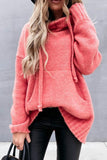 Purpdrank - Cowl Neck Pockets Hooded Sweater