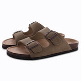 Purpdrank - Fashion Women's Suede Mules Slippers Boston Clogs Cork Insole Sandals With Arch Support Outdoor Beach Slides Home Shoes