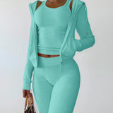 Purpdrank - Cropped Jacket Tracksuit Two Piece Set Elegant 2 Pieces Sets Women Luxury Outfit Sweatsuit Velour Zip Up Hoodie Jackets