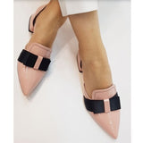 Purpdrank - Low Thick Heel Pointed Sandals
