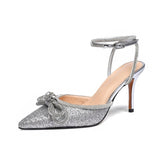 Purpdrank - Summer Sandals Women Pumps 8cm Crystal High Heel For Party Sexy High Heels For Wedding Sandles Sweet Girls Princess Shoes