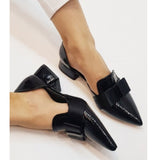Purpdrank - Low Thick Heel Pointed Sandals