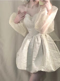 Purpdrank - Backless Fairy Dress Pettiskirt High-Grade Princess Dress Women's Summer French Style Dress