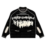 Purpdrank - Hip Hop Streetwear Knitted Sweater Men Women Gothic Hassett Pattern Oversized Sweater Pullover Winter Harajuku Cotton sweater