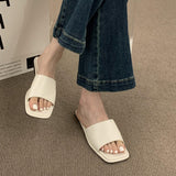 Purpdrank - 2023 Summer New Women Slipper Fashion Open Toe Ladies Casual Slip On Flip Flop Flats Heel Outdoor Beach Slides Shoes