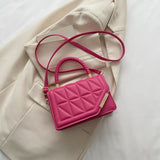 Purpdrank - 2023 New Fashion Shoulder Bag Plaid PU Leather Ladies Handbags Designer Crossbody Bags For Women