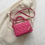 Purpdrank - 2023 New Fashion Shoulder Bag Plaid PU Leather Ladies Handbags Designer Crossbody Bags For Women