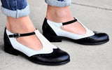 Purpdrank - 2023 women flats casual plus size shoes woman casual sapato feminino british style PU leather korean shoe zapatos de mujer