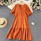 Purpdrank - Summer Vintage Women Embroidery Dress White Lace Vocation Tunic Beach Dress 2 Piece Sets