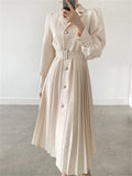 Purpdrank - Spring Autumn Women Elegant Fashion Party Midi Dress Office Lady Long Sleeve A Line Vestdios Clothes