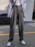 Purpdrank - Women Suit Pants Spring Office Lady Long Trousers New Autumn Solid Loose High Waist Pant Vestodo Female Pants