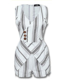 Purpdrank - Spaghetti Strap Bowknot Design Romper