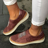 Purpdrank - All Season Pu Flat Heel Sneakers