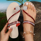 Purpdrank - Green Fashion Casual Patchwork Rhinestone Round Comfortable Shoes