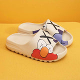 Purpdrank - Yellow White Casual Simplicity Printing Opend Comfortable Shoes