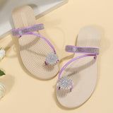 Purpdrank - Green Fashion Casual Patchwork Rhinestone Round Comfortable Shoes