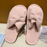 Purpdrank - Women Cross Strap Bedroom Slippers, Fashion Indoor Home Slippers <!---->